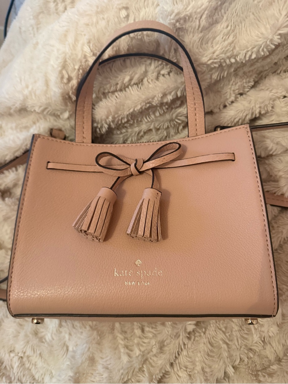 kate spade Blush Pink Tassel Mini Satchel